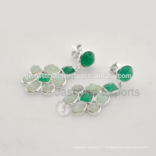 Beautiful Chalcedony 925 Silver Earring Wholesale Supplier